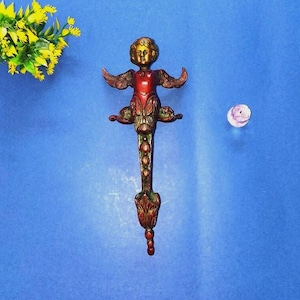 12'' Inches Flying Baby Door Handle | Brass Fallen Angel Door Pull | Versatile Church Gate Decor OGL