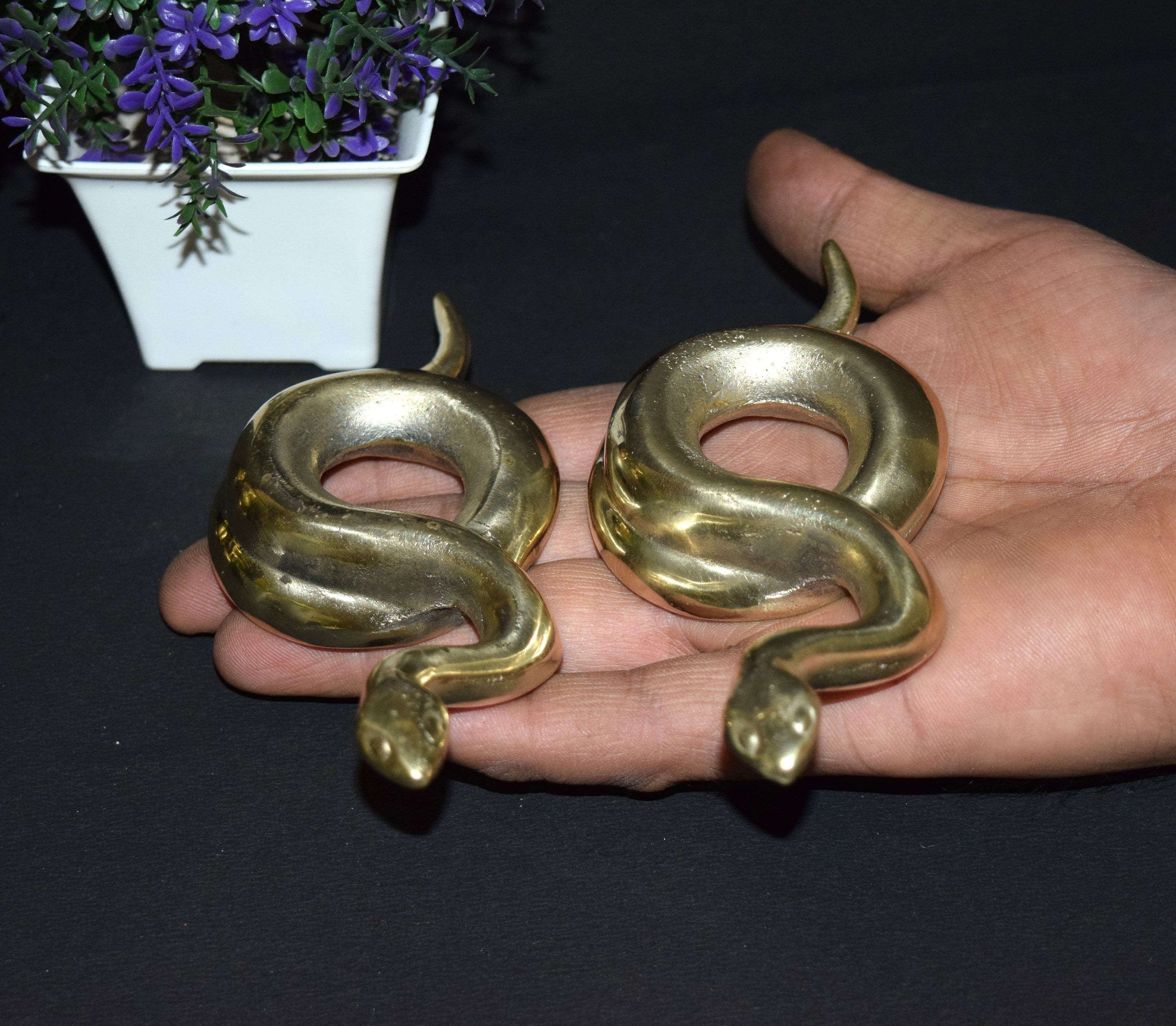 Cobra Snake Shape Paperweight Brass Table Decoration Item Etsy UK