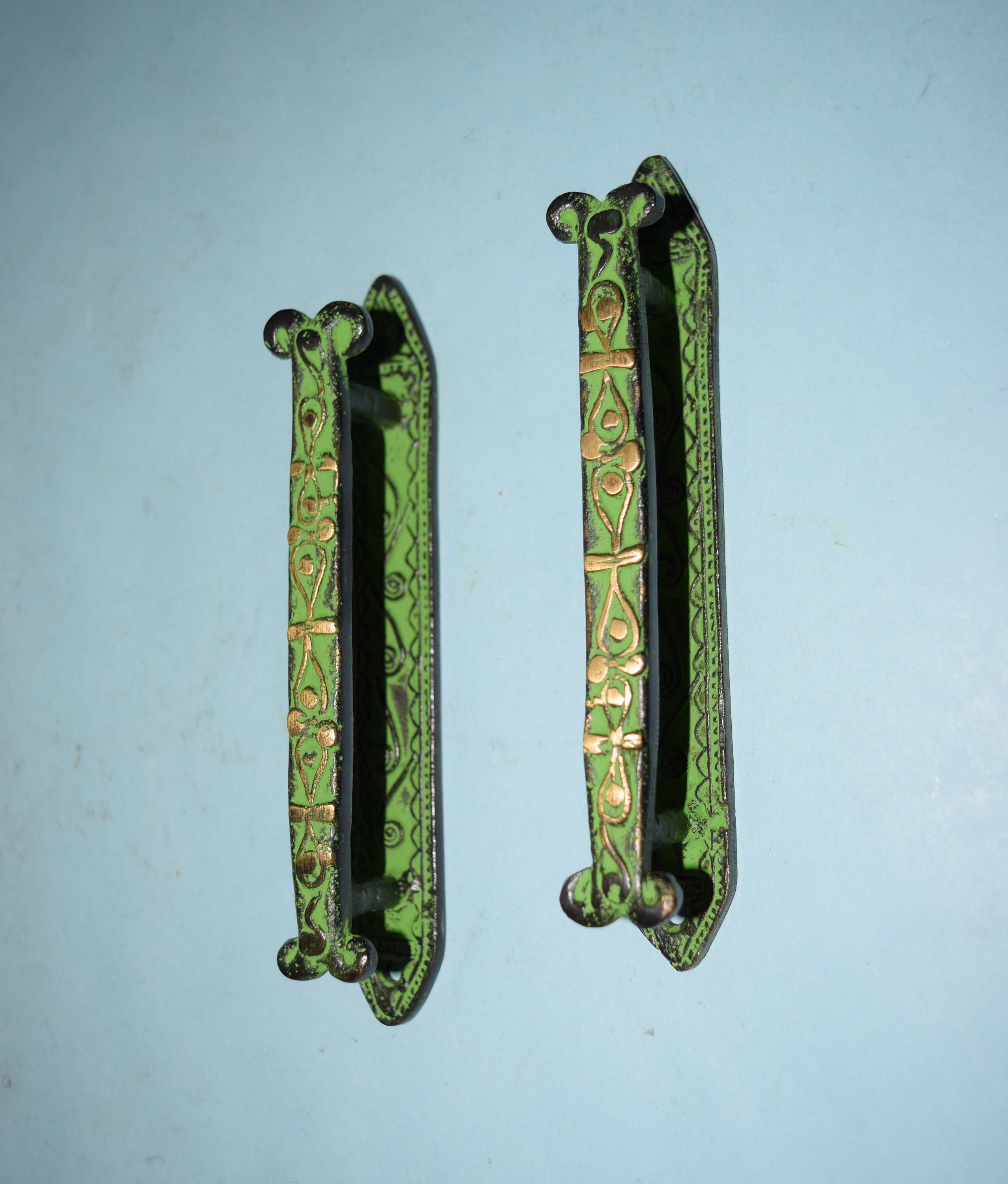 Filigree Flower Door Handle Pure Brass Creative Leaf Dresser Etsy