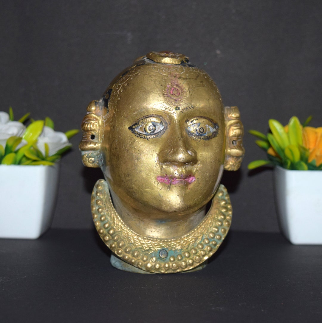 Antique Lady Head Statue Brass Home Decoration Etsy UK