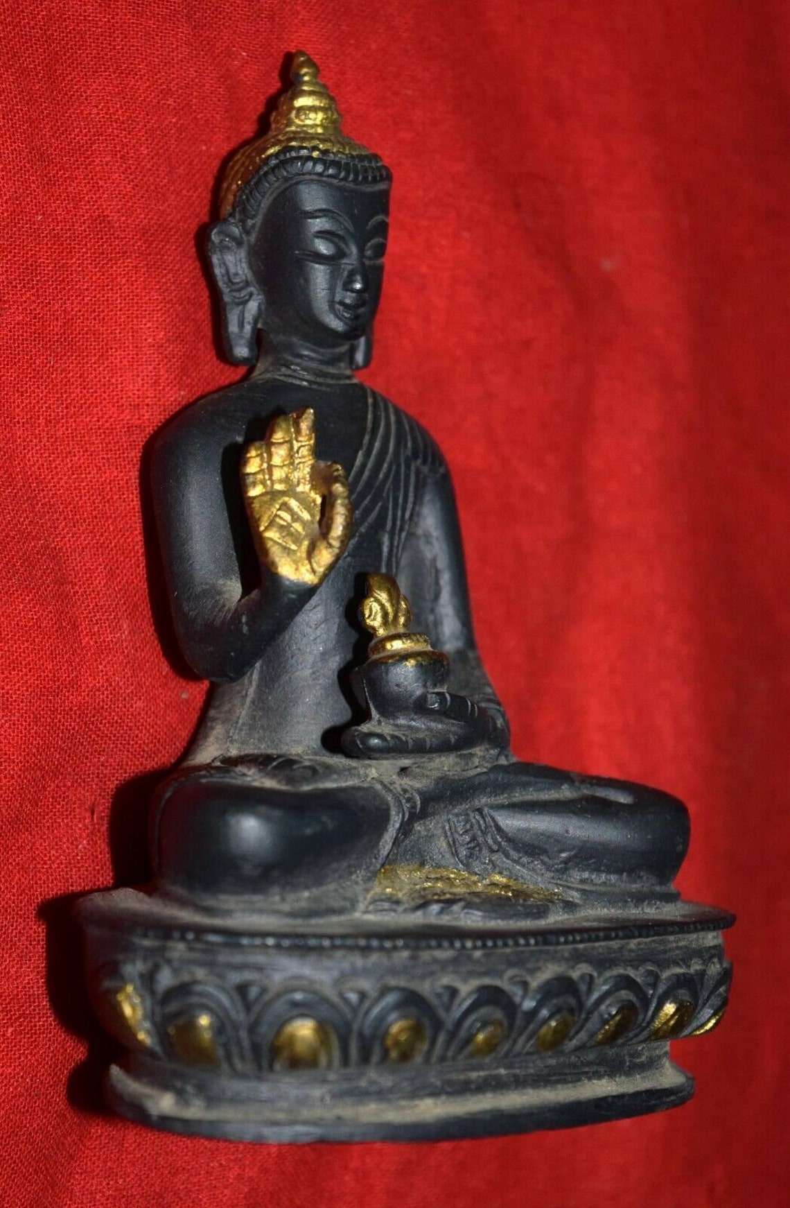 The Meditation Buddha Statue Brass Buddhist Sculpture Etsy