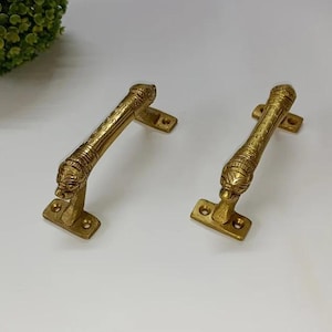 Double Side Leopard Head Cabinet Puller | Brass Tiger Theme Indoor Handle Set Hardware KWB