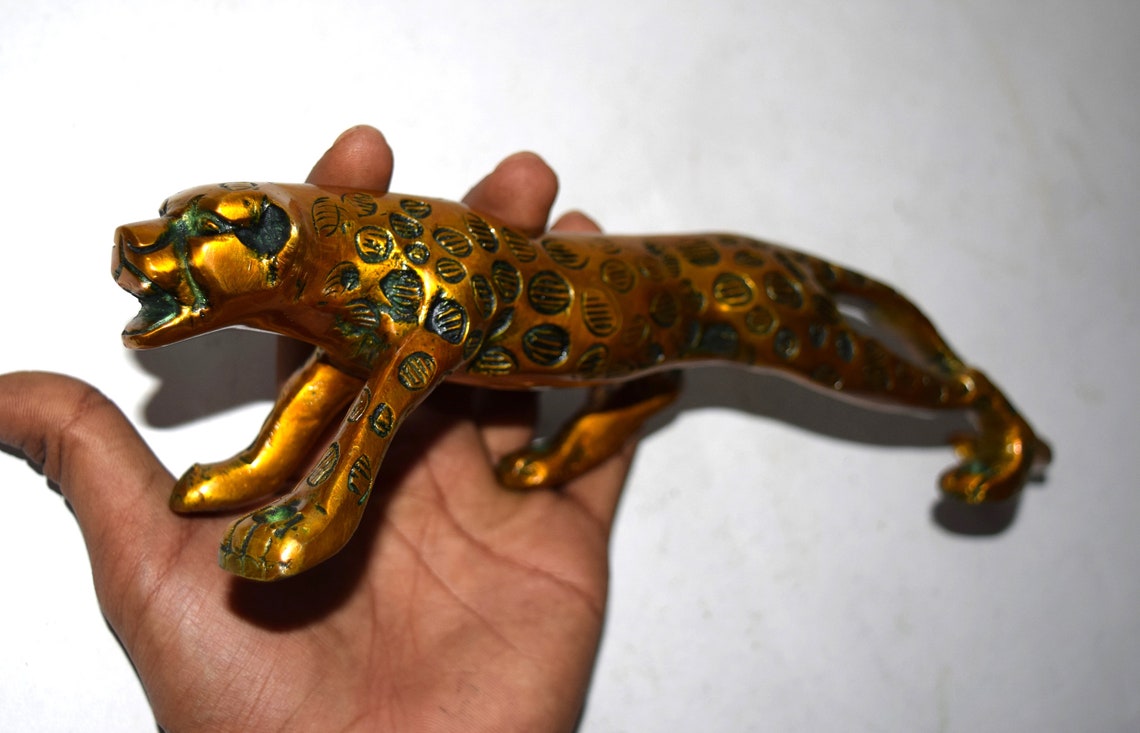 Jaguar Door Handle Brass Hunting Cat Shape Door Pull Etsy