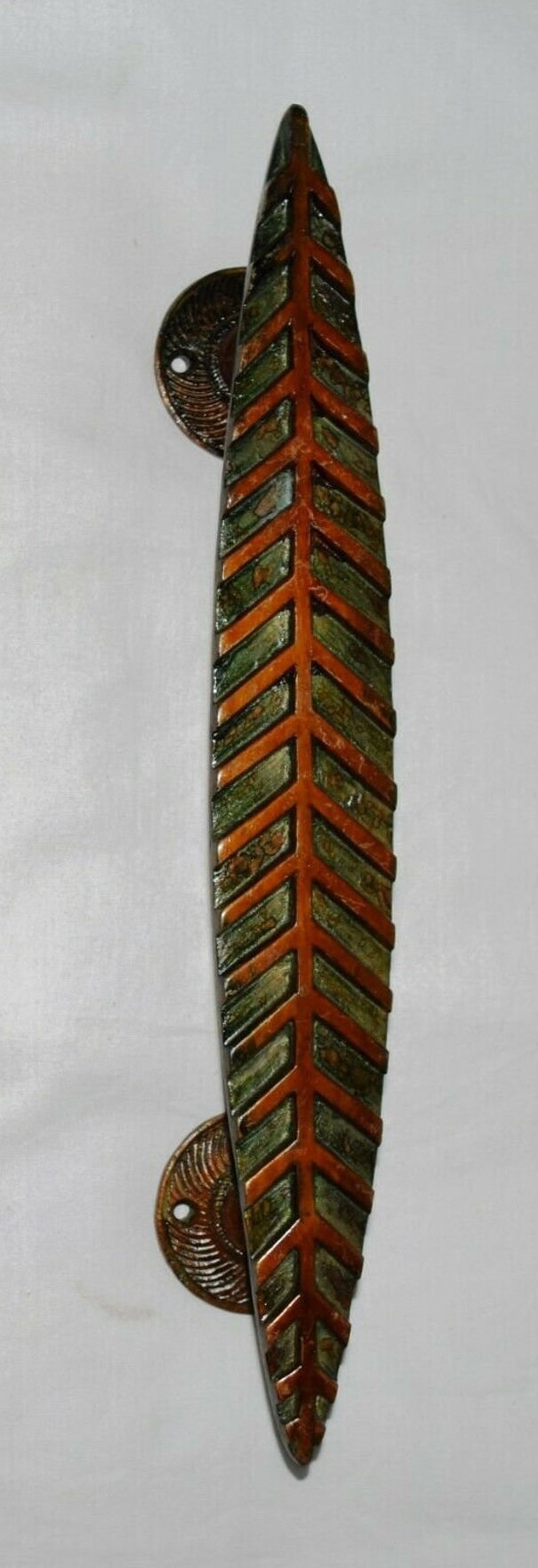 Brass Leaf Shape Door Handle 12'' Inches Door Pull Etsy