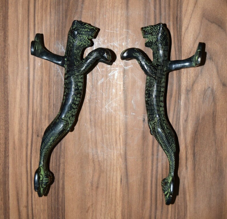 Male Tiger Door Handle Jumping Tiger Shape Door Pull Etsy