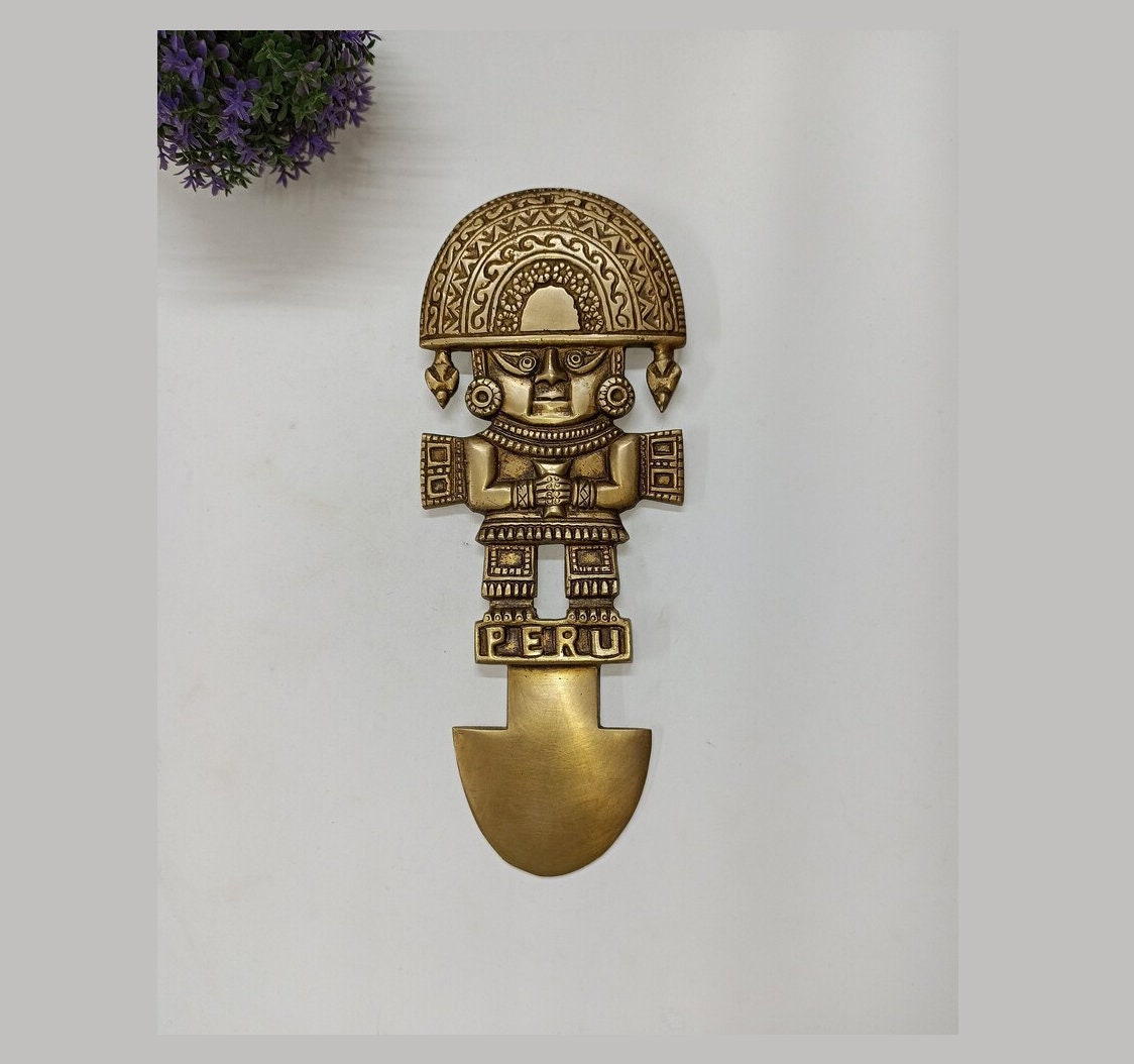 インカ伝統のお守りTUMI トゥミ彫刻壁飾りPLATA925スターリングシルバー