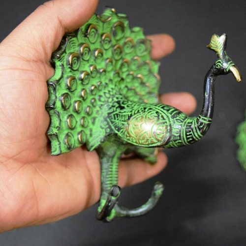 Brass Peacock Hook (Set of shops 02 Pieces) | Kitchen Wall Mounted Hook | Bathroom Towel Hanger | Weight: 600 x 2 = 1200 Grams Approx.