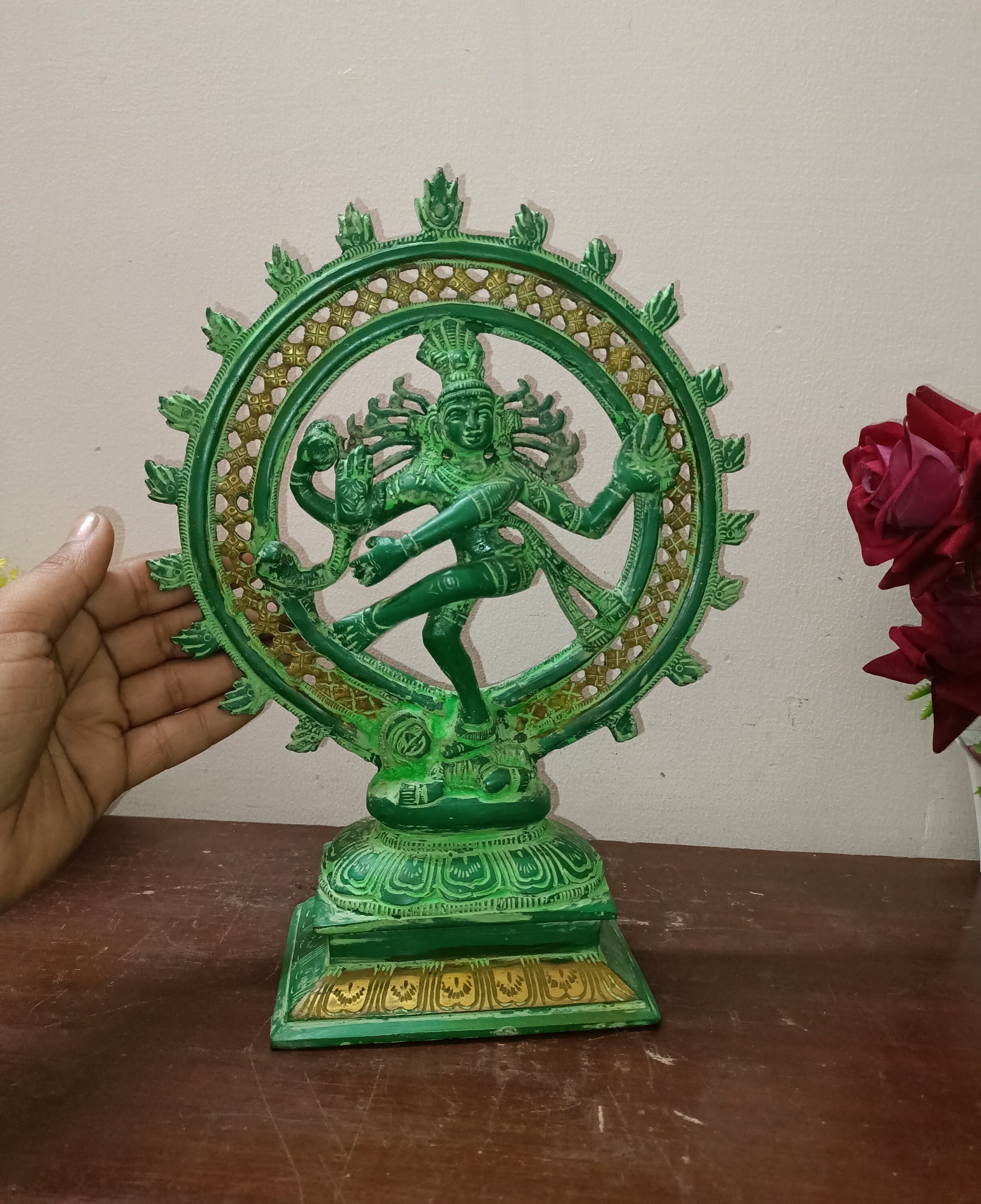 11.5'' Dancing Nataraja Statue | Brass Dancing Shiva Idol | Weight: 2. ...