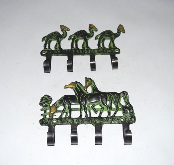 真鍮/馬型フック3個 真鍮/馬型フック3個 アンティーク 馬 置物