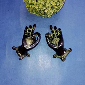 Yoga Mudra Hand Möbelknöpfe | Messing Tanzende Mädchen Hand Tür Puller Set KWB