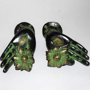 Flower with Girl Boutons de poignée d'armoire | Paire de poignées de porte de bureau en laiton, décoration KWB025