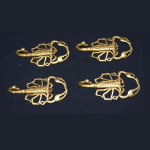Set of 04 Pieces | Brass Scorpion Hook | Cloth Hanger