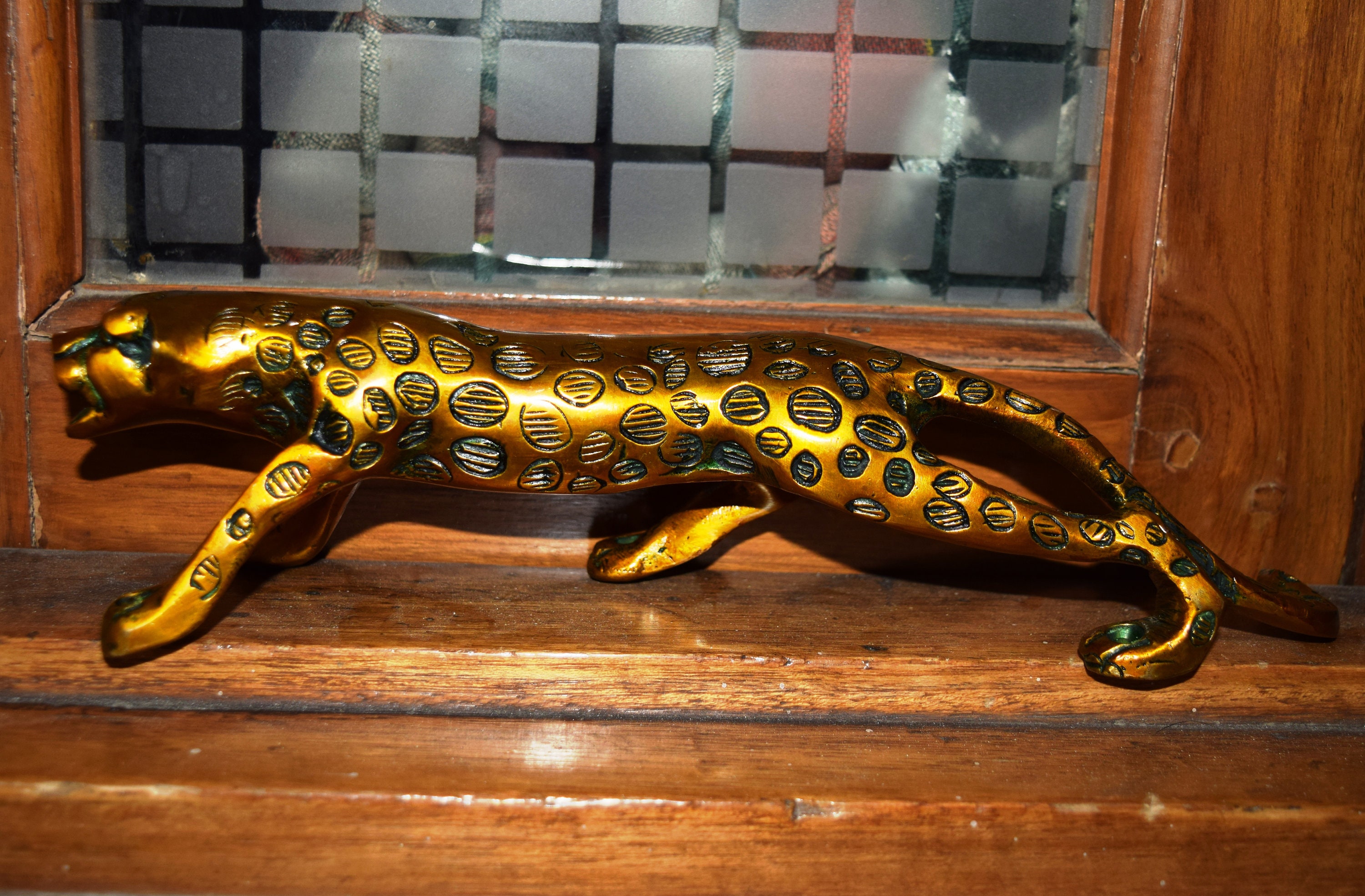 Jaguar Door Handle Brass Hunting Cat Shape Door Pull Etsy