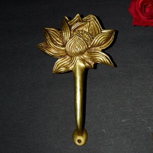 Lotusbloem design deurkruk | Messing metaal bloem houten deurgrepen decoratie KWB