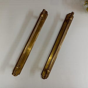 Viktorianskt tema tung dörrhandtag | Mässing kungligt tema glasdörrhandtag par dekor