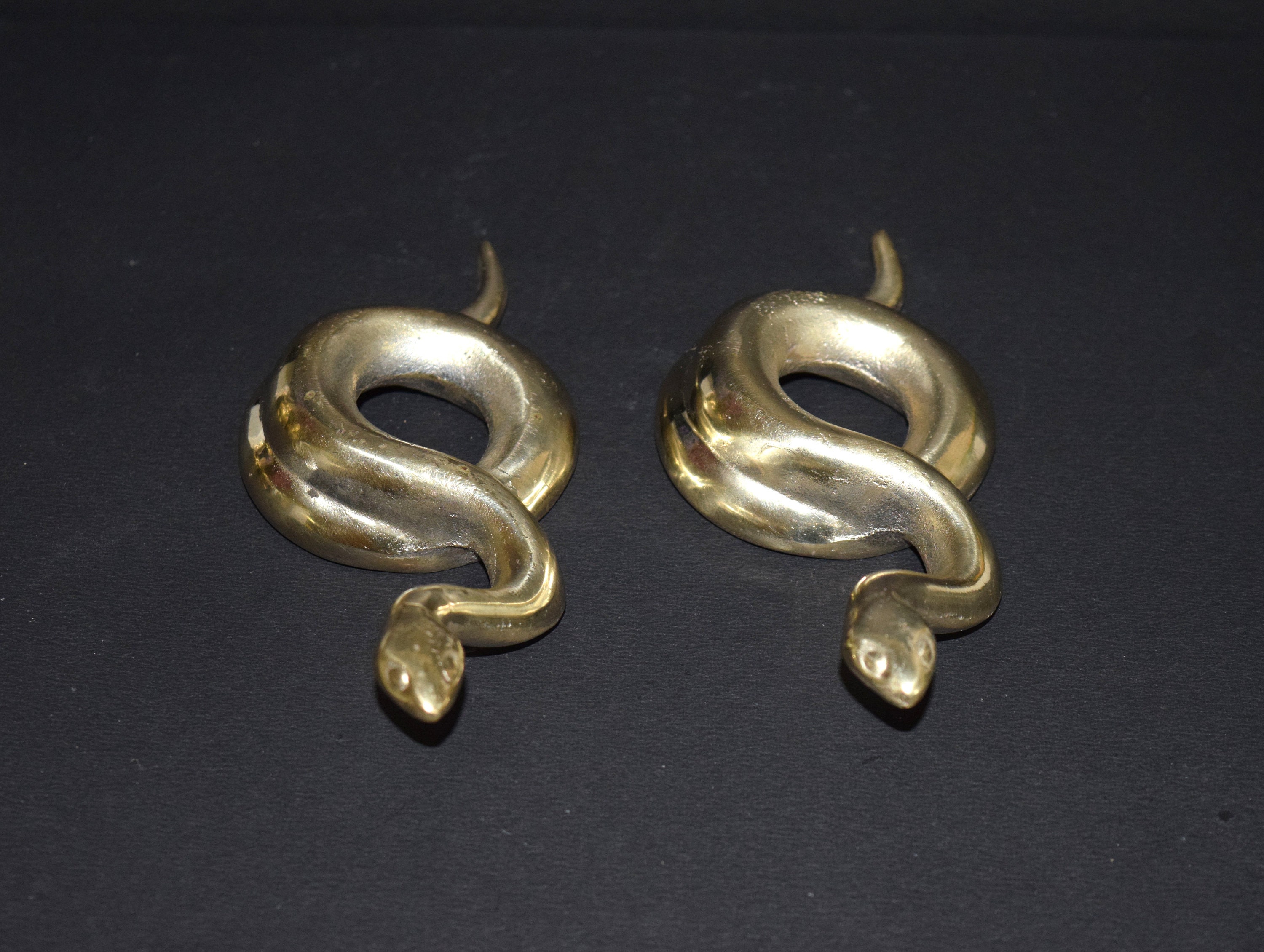 Cobra Snake Shape Paperweight Brass Table Decoration Item Etsy