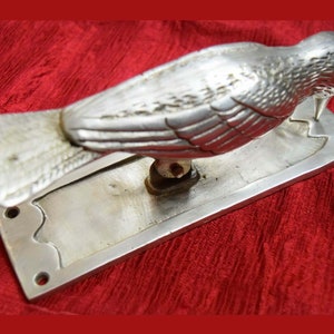 Specht Klopfer | Türglocke aus Messing in silberfarben