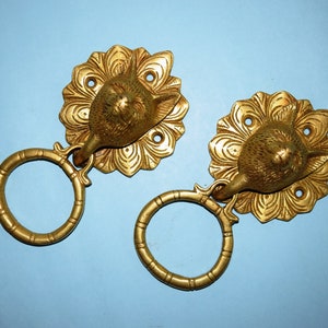Bobcat Door Knocker | Fishing Cat Door Bell | Brass Set of 02 Pieces
