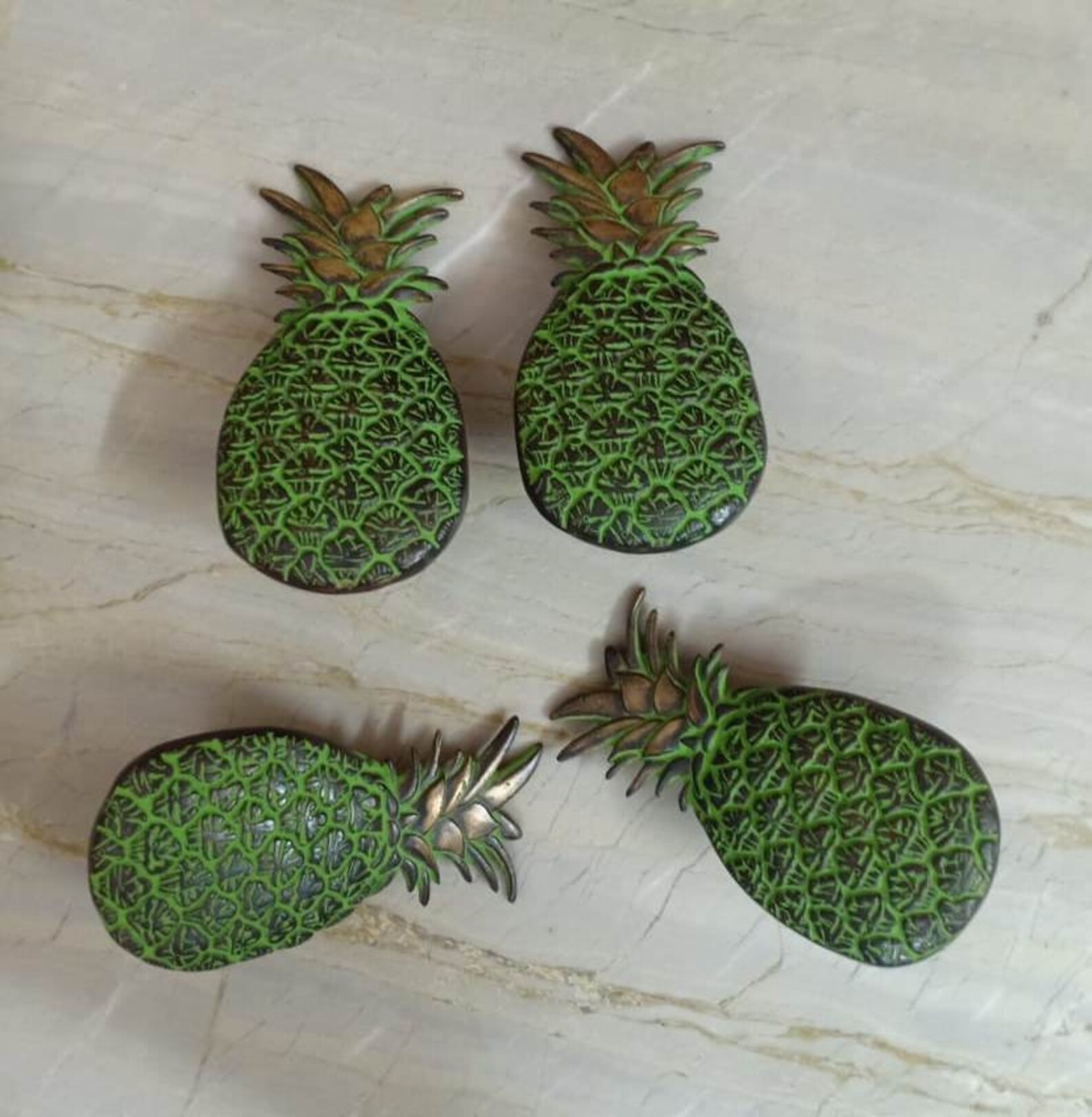 Handmade Brass Pineapple Figurine Door Knobs Handles Fruit Etsy