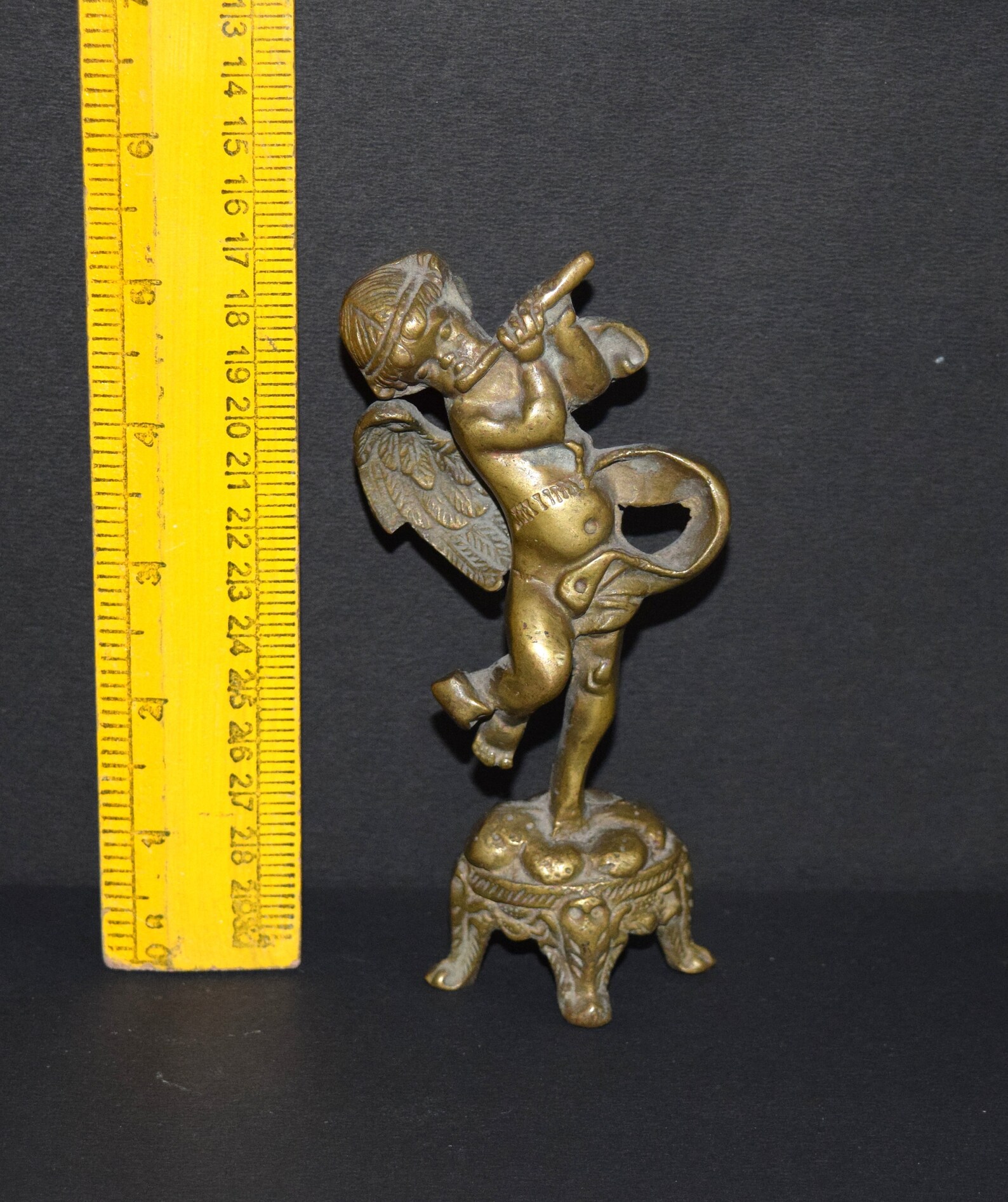 Fallen Angel Baby Statue Brass Hand Crafted Wings Sculpture Etsy