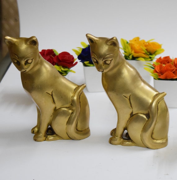 真鍮製 Brass 仔猫 2体 置物 真鍮製 Brass 仔猫 2体 置物
