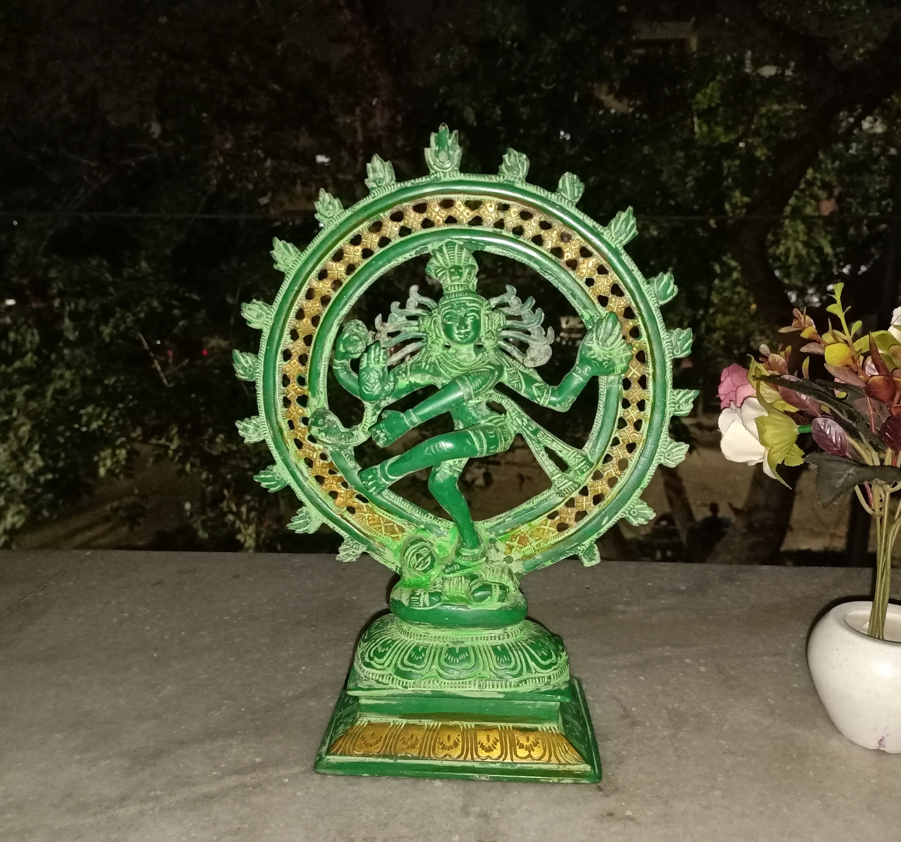 11.5'' Dancing Nataraja Statue | Brass Dancing Shiva Idol | Weight: 2. ...