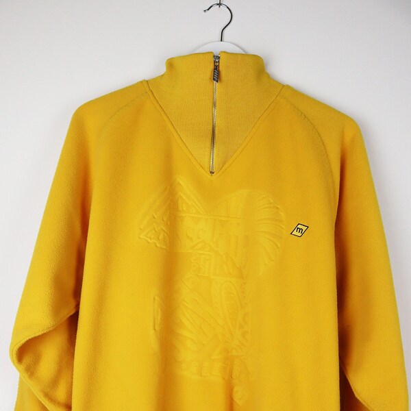 Fleece Pullover Vintage Gelb