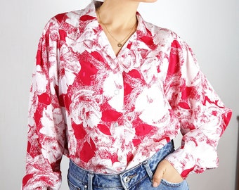 Vintage Blumen Bluse