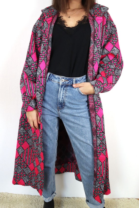 Vintage Cardigan Geometric Pattern