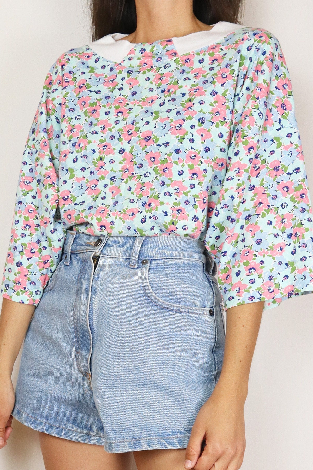 Pastel - Etsy Vintage T-shirt trigema Size Flowers L-XXL