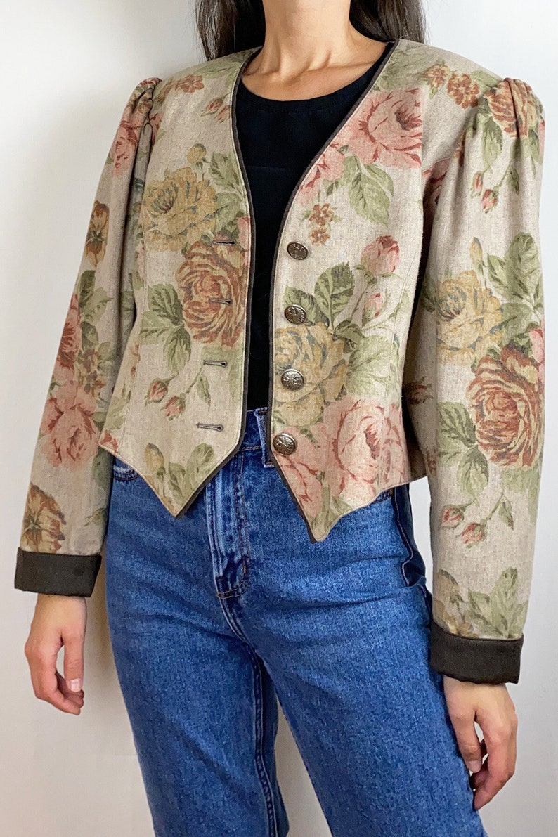 Trachten Blazer Vintage Rosen