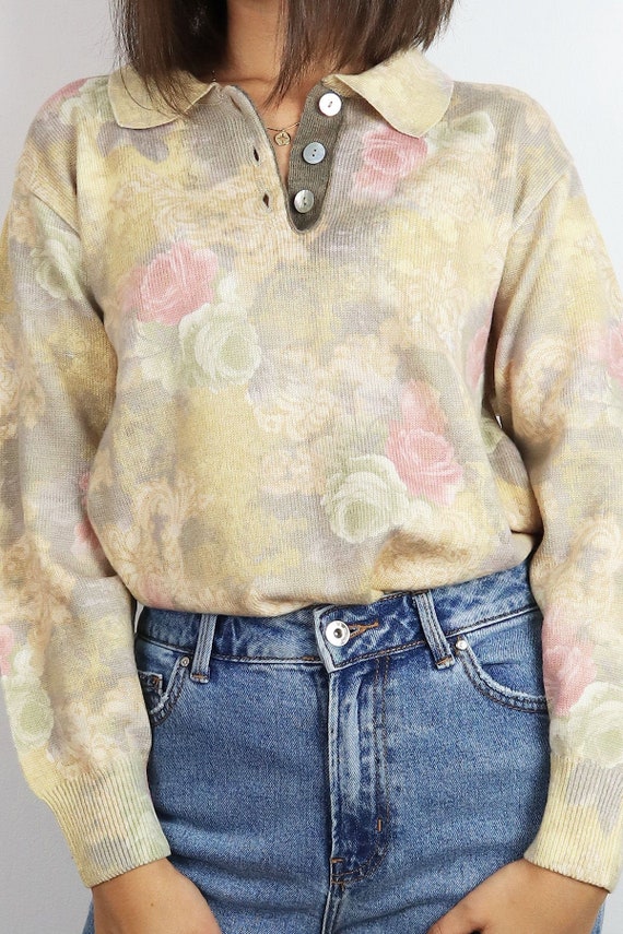 Vintage Pastell Print Pullover