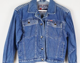 Jeans Jacke Vintage Kids Streifen ( Gr. 140 )