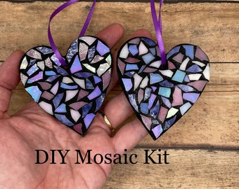 DIY Mosaic Kit - Heart Ornament- Craft Kit