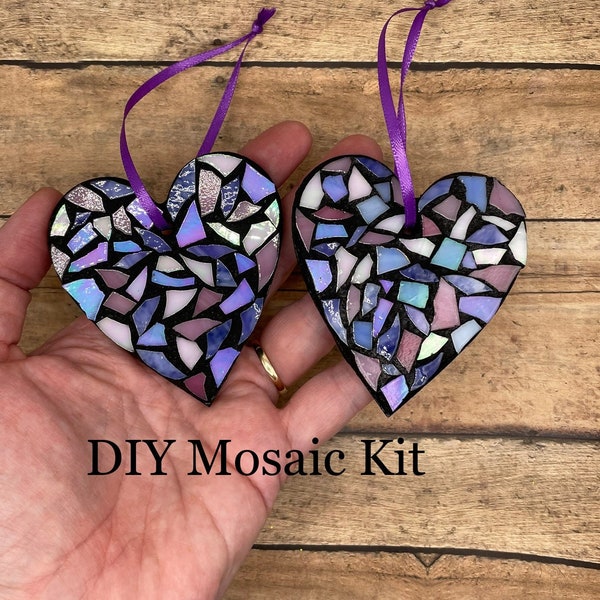 DIY Mosaic Kit - Heart Ornament- Craft Kit