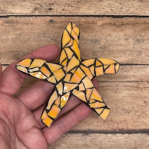 Starfish Stained Glass Mosaic ( magnet or ornament )