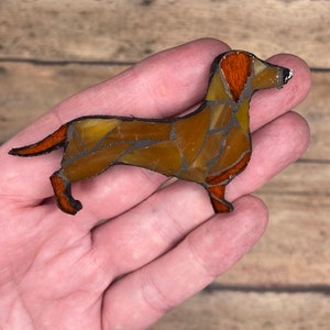 Dachshund Stained Glass Mosaic ( magnet or ornament )