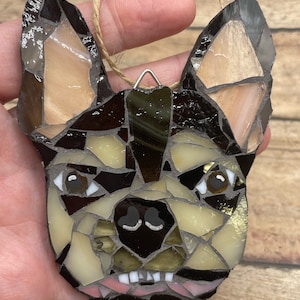 Your Dog/ Cat -Custom Dog / Cat Mosaic Glass Magnet or Ornament