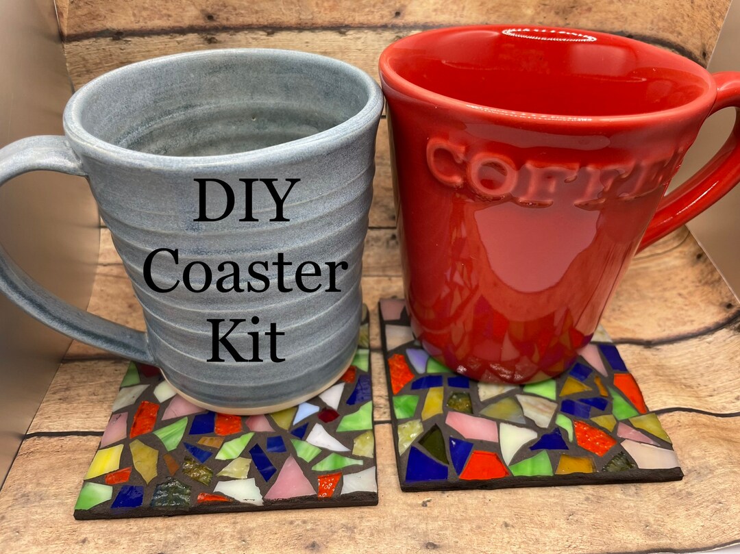 DIY Mosaic Kit Coasters Craft Kit Etsy