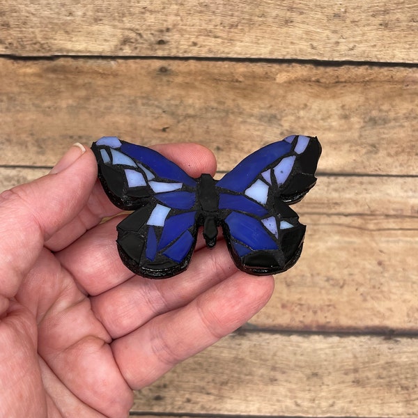 Butterfly Stained Glass Mosaic ( magnet or ornament )