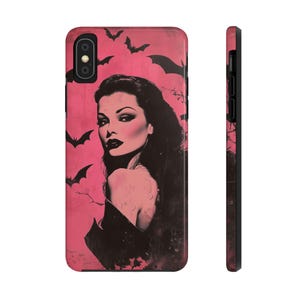 Gothic Vampire Phone Case Pink Retro Horror Pin Up Halloween iPhone Samsung Goth Witch Case image 8