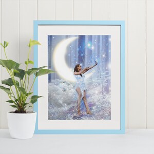 Sagittarius New Moon Goddess Female Archer Sagittarius Zodiac Sign Astrology Collage Art Print, Sagittarius Art, Sagittarius Zodiac Sign