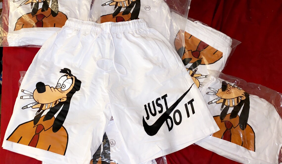 Goofy Goofy/ Unisex Cartoon Inspired Shorts/ Branded Mesh Etsy