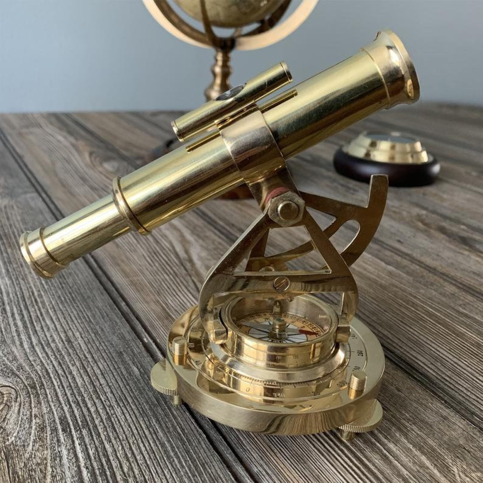 Handmade Victorian Nautical Sailor Telescope Compass Antique Etsy