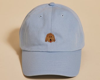 Doodle Baseball Hat | Goldendoodle Gifts, Labradoodle Gifts, Cute embroidered hat with dog, Embroidered hat with animal, Golden Doodle Mom