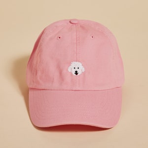 Maltés, Maltipoo, Coton De Tulear sombrero de papá bordado, sombrero desestructurado de 6 paneles, regalos Maltipoo, regalos malteses, regalos Coton De Tulear