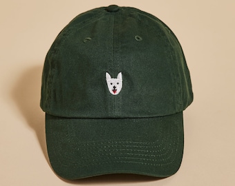 Gorro bordado para papá de Jindo coreano, gorro bordado para papá de Samoyedo, regalos para Samoyedo, gorro bordado para perro, gorro bordado para papá, gorro bordado para mamá de Samoyedo