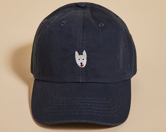 Siberian Husky / Malamute Husky gestickter Papa Hut, Hund gestickter Hut, Papa Hut gestickt, Husky Geschenke, Husky Mom, Husky Besitzer Geschenke