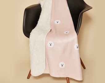 Couverture Bichon Frise | Couverture de modèle de chien de haute qualité, maman de chien, cadeaux de chien, cadeau pour des amoureux de chien, cadeau pour le propriétaire de chien, maman de chien, maman de Bichon