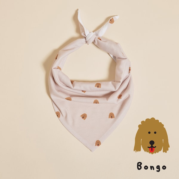 Doodle Dog Pattern Bandana, Matching Fanny Pack, slides on over the collar, pattern bandana, Doodle mom, Goldendoodle, Labradoodle